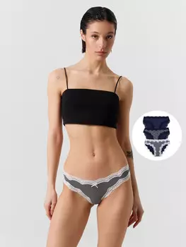 Трусы слипы женские в наборе, 3 шт