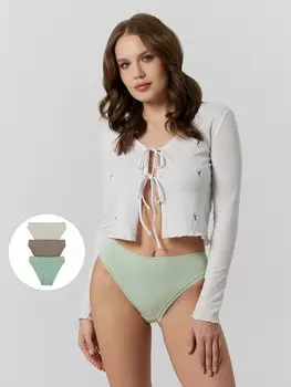 Трусы слипы женские в наборе, 3 шт