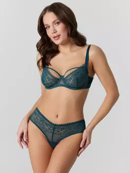 Трусы слипы женские зеленые