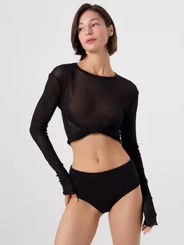 Трусы женские макси в черном цвете