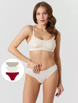 Трусы слипы женские в наборе, 3 шт