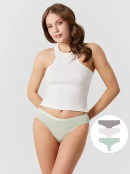 Трусы бразилиана женские в наборе, 3 шт