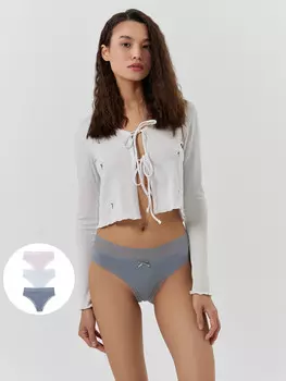 Трусы слипы женские в наборе, 3 шт