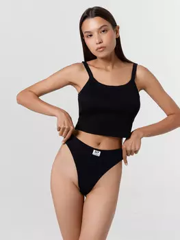 Трусы женские слипы в черном цвете