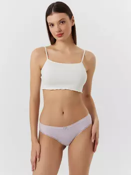 Трусы слипы женские сиреневые в узкую полоску