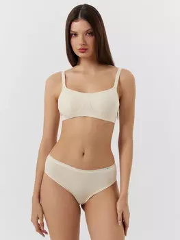 Трусы слипы женские кремовые