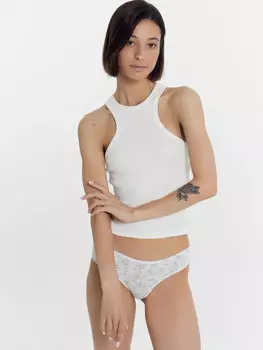 Трусы женские белые с цветочками