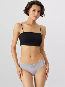 Трусы женские бесшовные серые