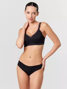 Трусы женские бесшовные в черном цвете