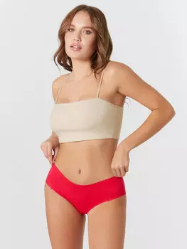 Трусы женские бесшовные в красном цвете