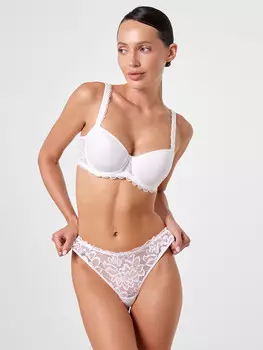 Трусы женские бразилиана белые