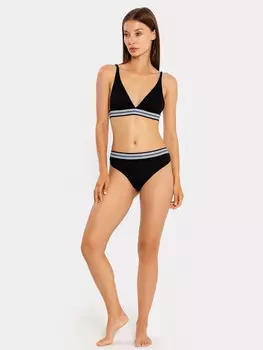 Трусы женские бразилиана черные