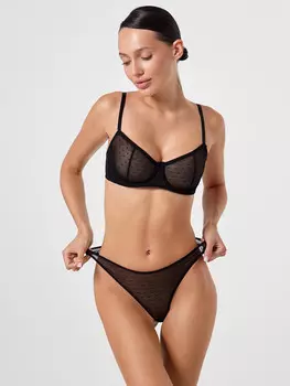 Трусы женские бразилиана черные