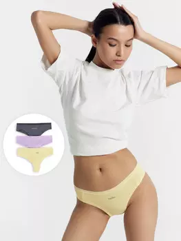 Трусы женские бразилиана набор (3 шт.)