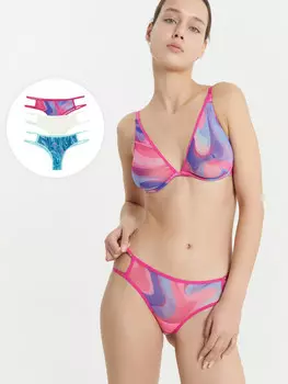 Трусы женские бразилиана разноцветные