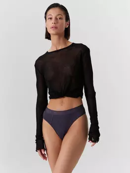 Трусы женские бразилиана серые