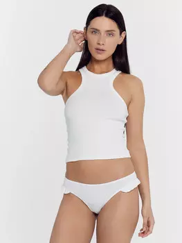 Трусы женские бразилиана в белом цвете