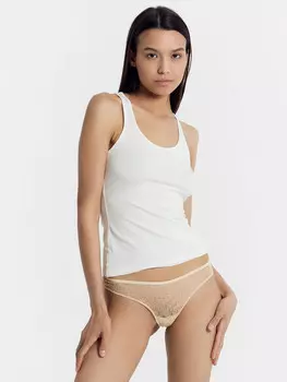 Трусы женские бразилиана в бежевом цвете