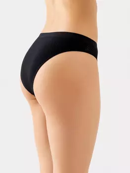 Трусы женские бразилиана в черном цвете