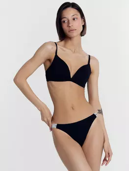 Трусы женские бразилиана в черном цвете