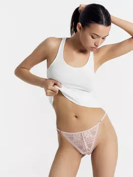 Трусы женские бразилиана в розовом цвете