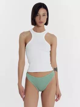 Трусы женские бразилиана в зеленом цвете