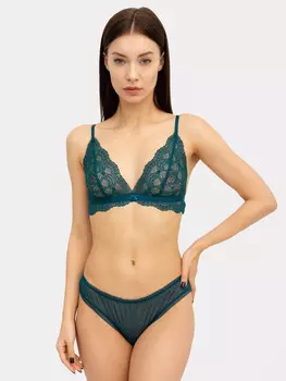 Трусы женские бразилиана в зеленом оттенке