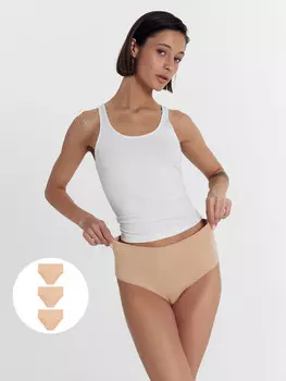 Трусы женские макси бежевые мультипак (3 шт.)