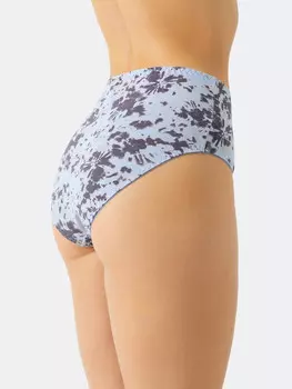 Трусы женские макси голубые с рисунком