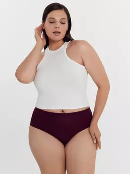 Трусы женские макси красного цвета