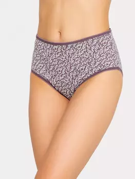 Трусы женские макси таупово-серые с рисунком