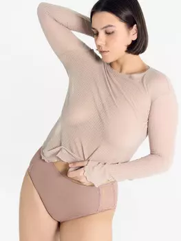 Трусы женские макси в бежево-розовом цвете