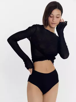 Трусы женские макси в черном цвете