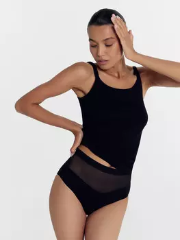 Трусы женские макси в черном цвете