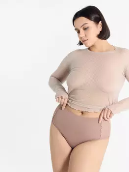 Трусы женские макси в розово-бежевом цвете