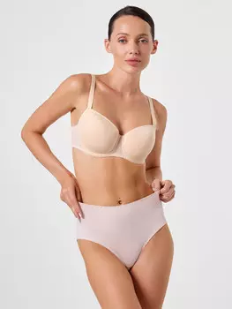 Трусы женские макси в серо-бежевом цвете