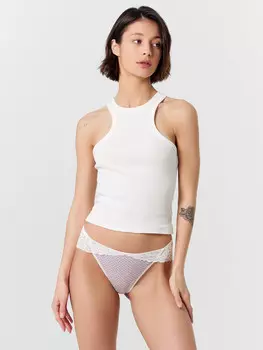 Трусы женские с кружевом и принтом