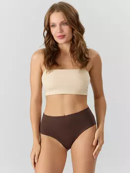 Трусы женские с высокой посадкой коричневые