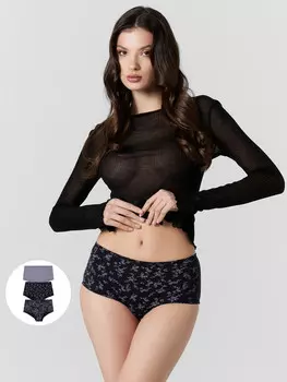 Трусы женские шортики в наборе, 3 шт.