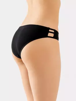 Трусы женские слип-бикини в черном цвете