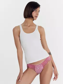 Трусы женские слипы розовые с принтмо