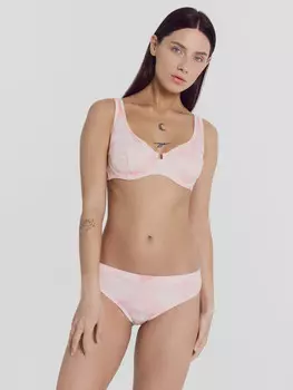 Трусы женские слипы розовые в технике тай-дай