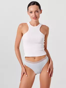 Трусы женские слипы серые с орнаментом