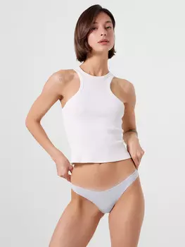 Трусы женские слипы серые с орнаментом