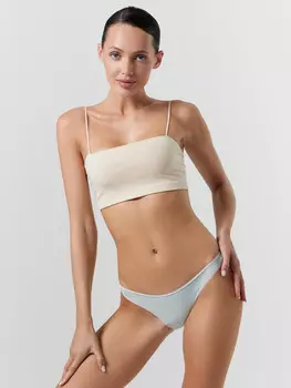 Трусы женские слипы серые с орнаментом