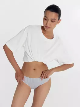 Трусы женские слипы серые с паттерном