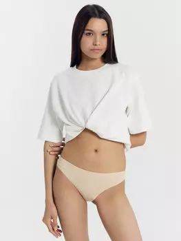 Трусы женские слипы в бежевом цвете