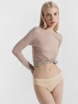 Трусы женские слипы в бежевом цвете