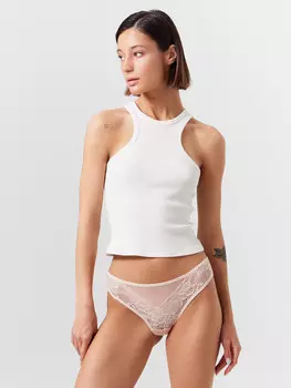 Трусы женские слипы в бежевом цвете