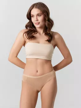 Трусы женские слипы в бежевом оттенке